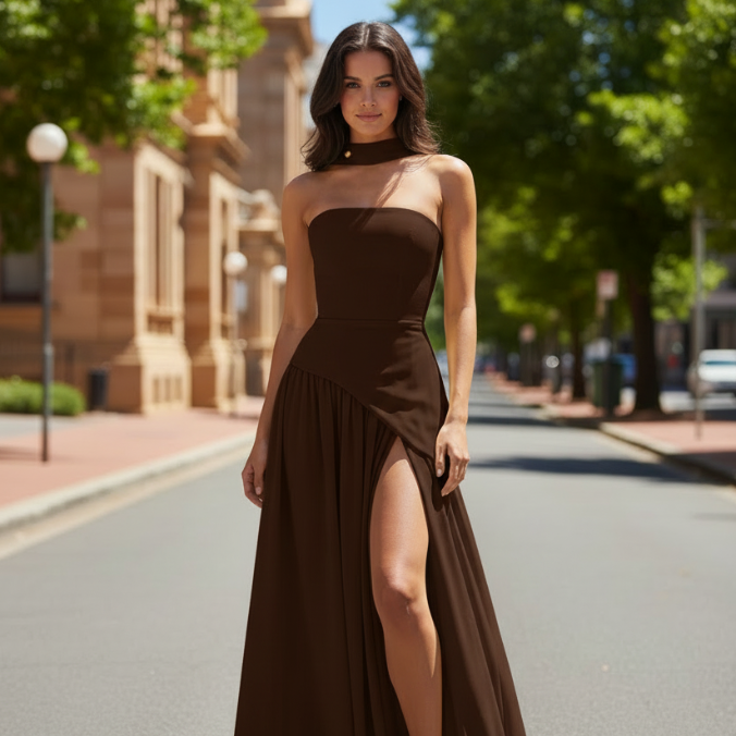 Eliza | Elegantes Maxikleid mit schlichter Anmutung