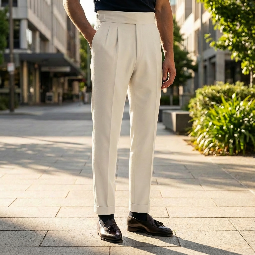 Blake | High-Waisted Pleated Men’s Trouser with Elegant Design