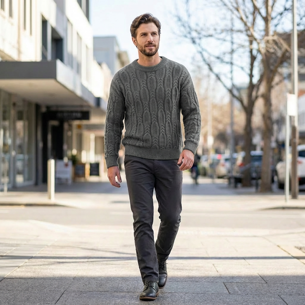 Ira | Knitted Essential Men’s Sweater for Everyday Comfort