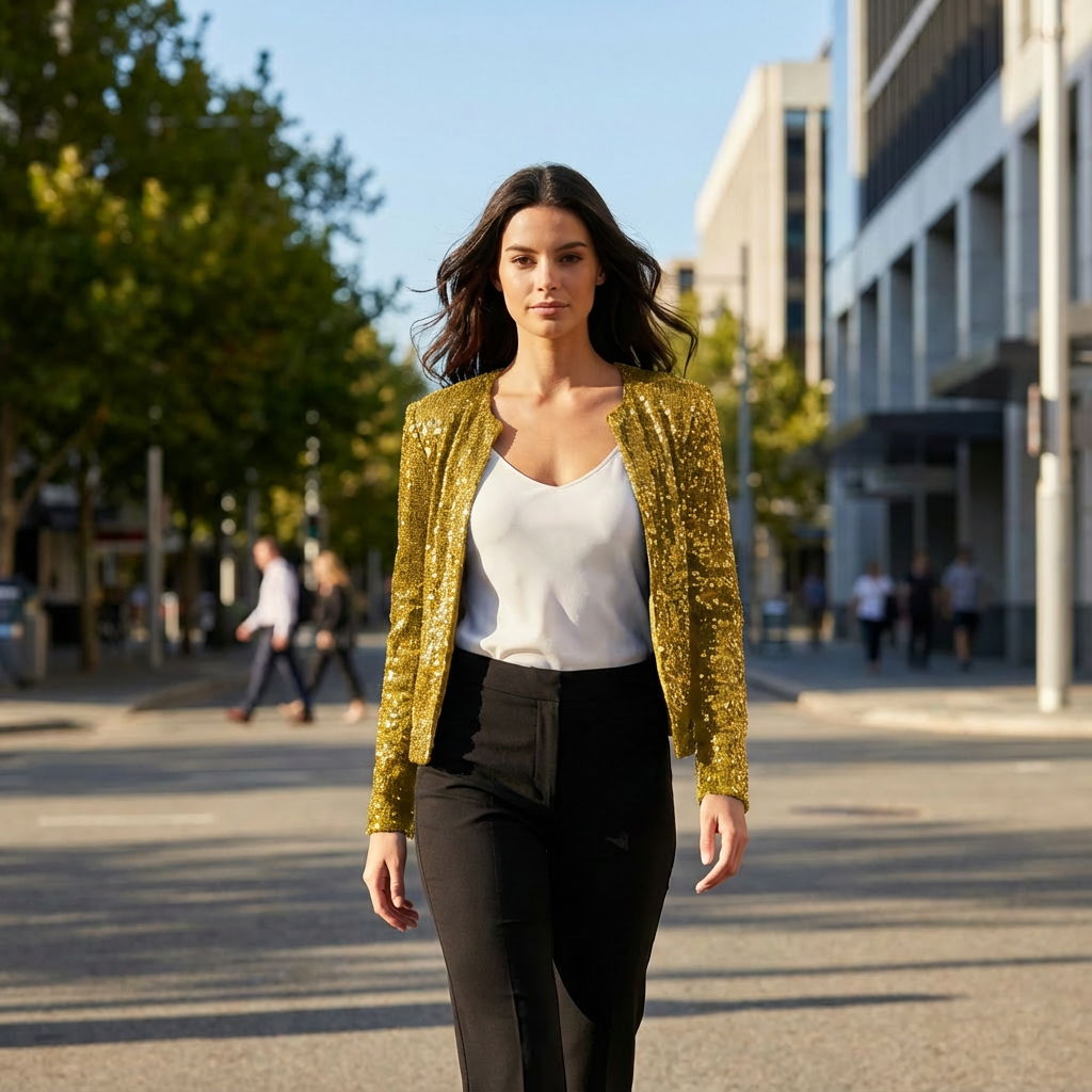 Soreya | Bomber Jacket Women with Dazzling Sequins