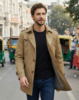 Marcus | Stilvoller Herrenmantel im Trenchcoat-Stil mit klassischem Charme