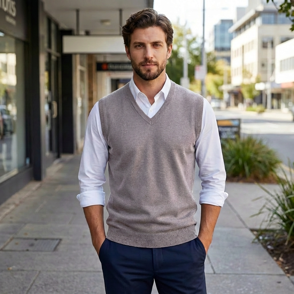 Bailey | Sleek Knitted Men’s Vest with Refined Design