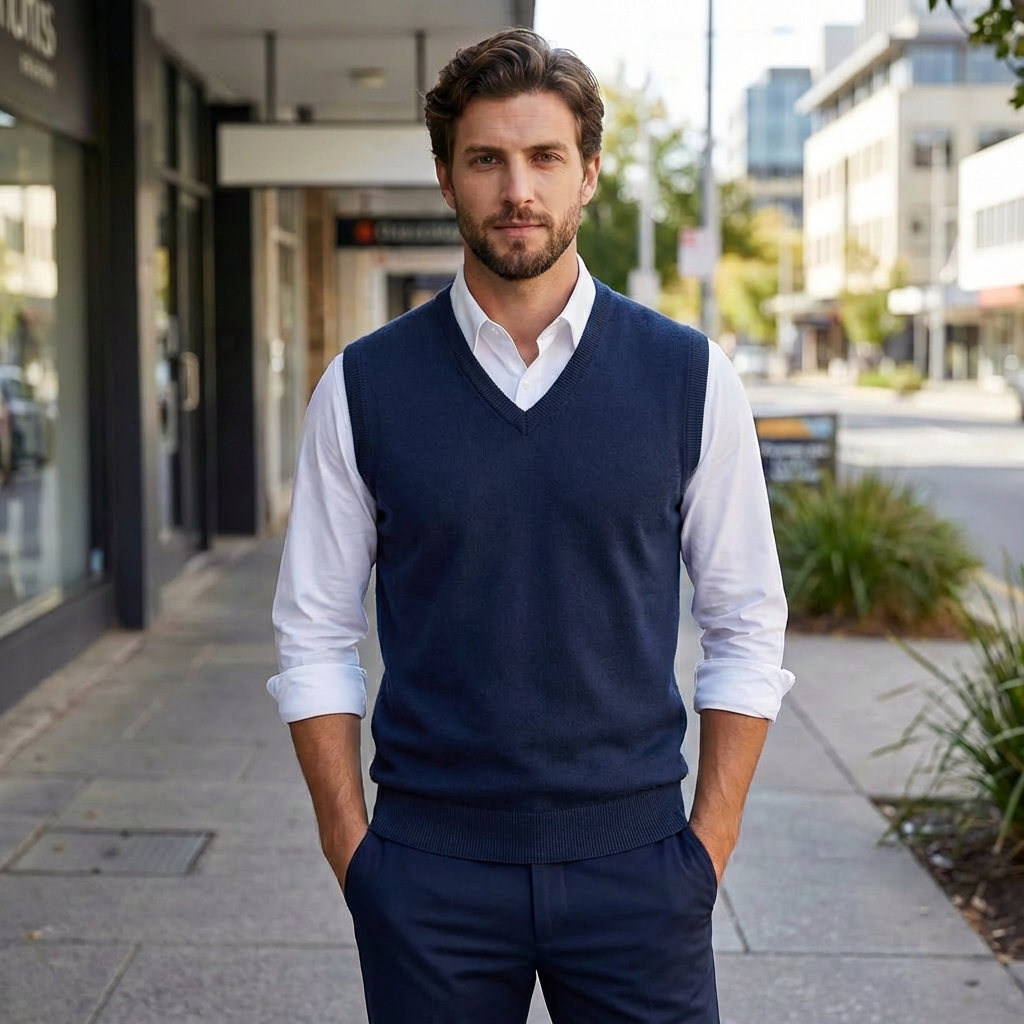 Bailey | Elegante gestrickte Herrenweste mit feinem Design