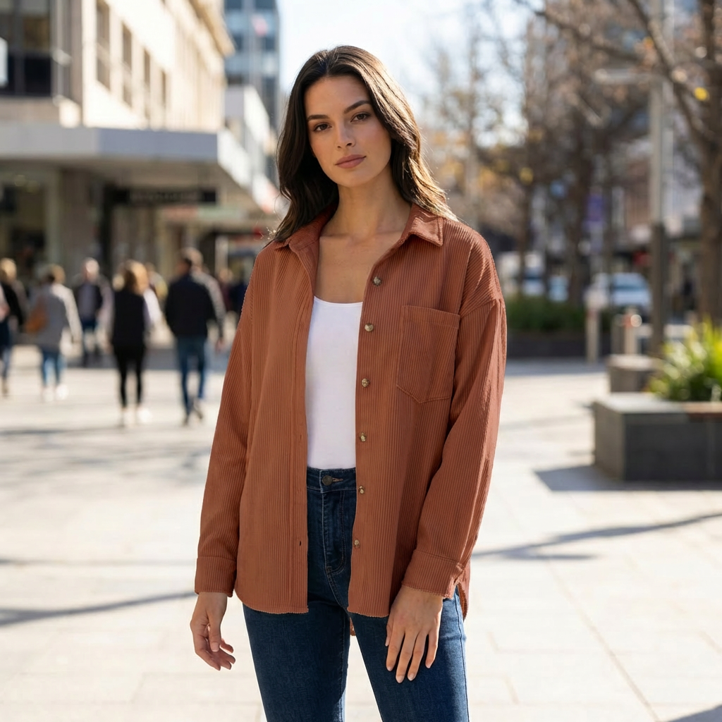Harriet | Corduroy Button Women’s Jacket for Relaxed Comfort