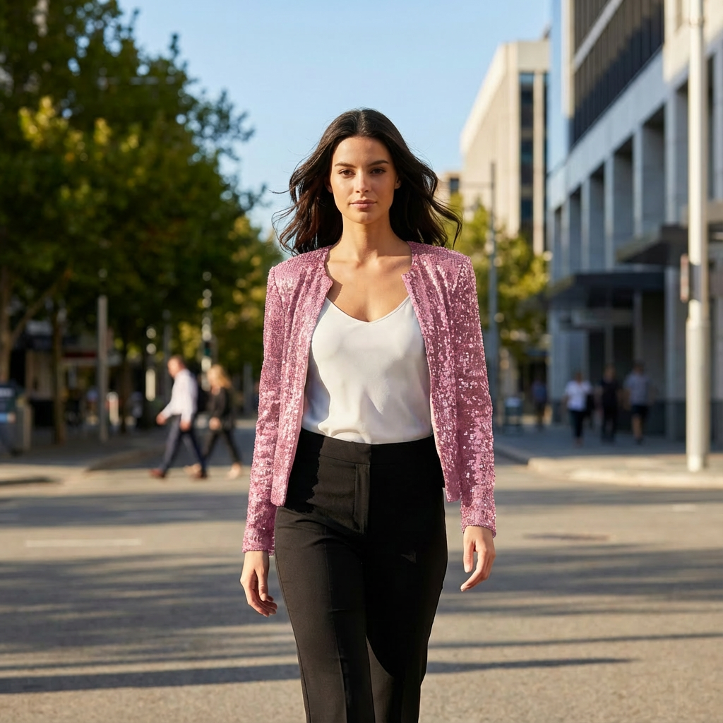 Soreya | Bomber Jacket Women with Dazzling Sequins