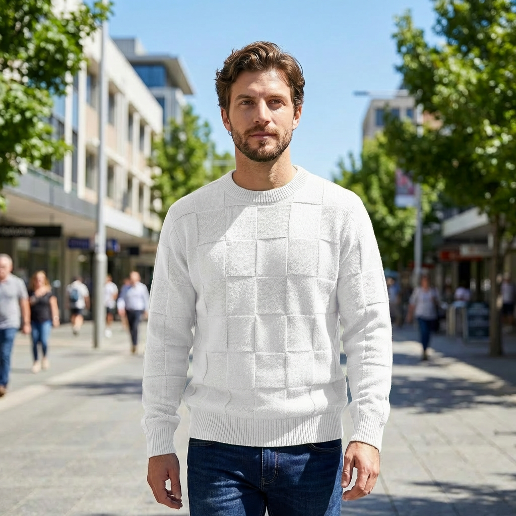 Kian | Waffle Knit Men’s Sweater for Modern Wear