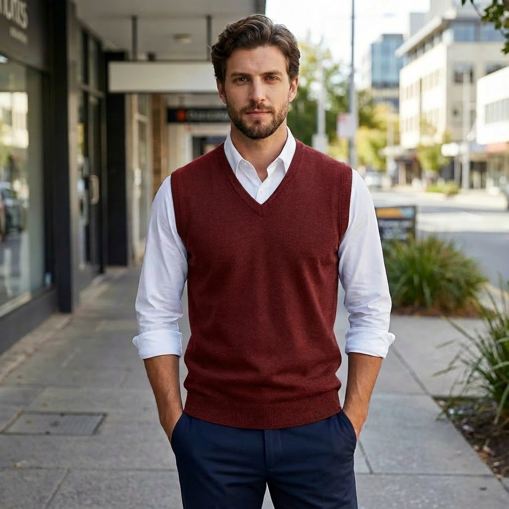 Bailey | Elegante gestrickte Herrenweste mit feinem Design