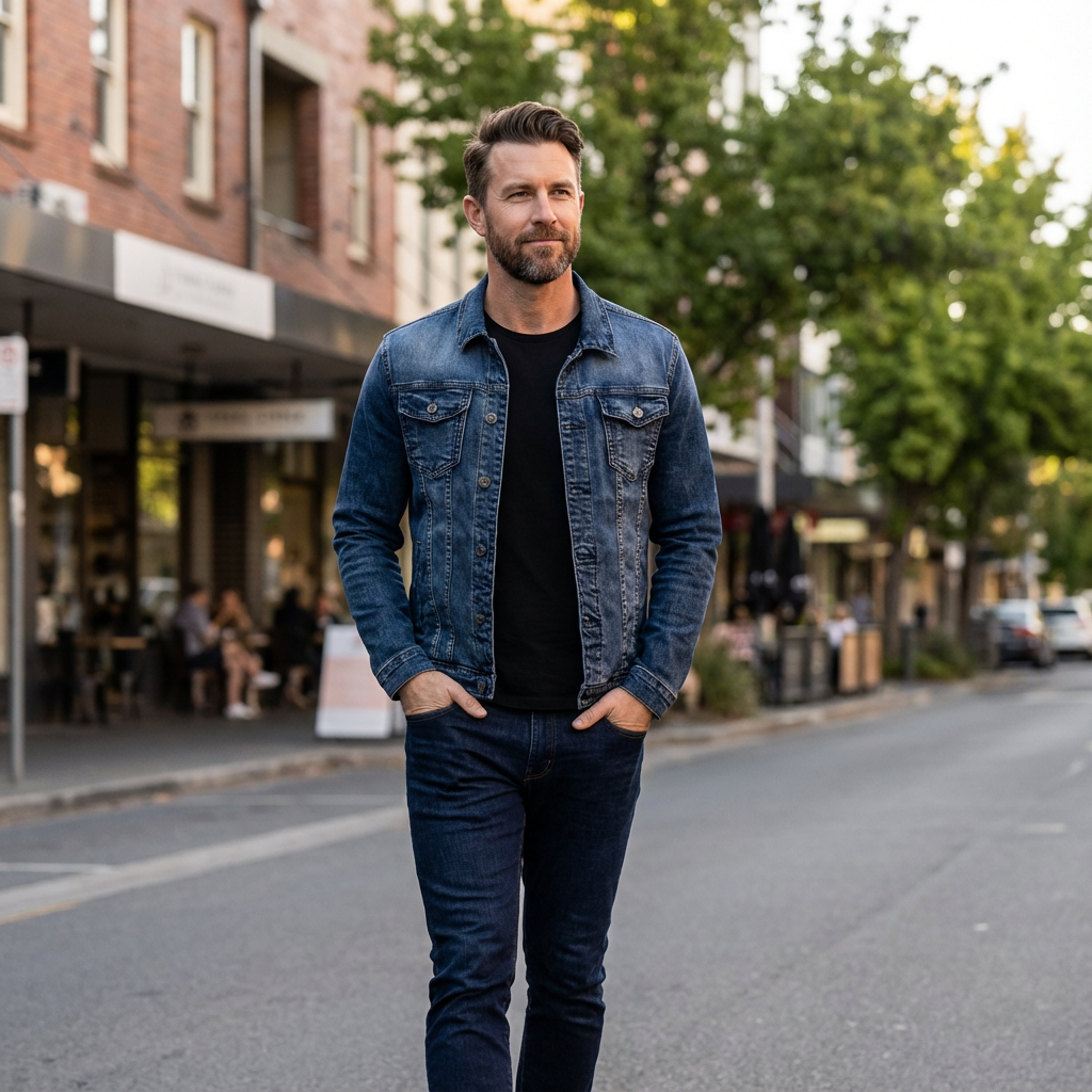 Oliver | Herren Jeansjacke mit klassischem Design