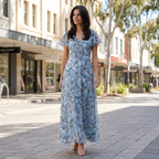 Imogen | Feines Sommerkleid mit Blumenmuster und weichem Fall