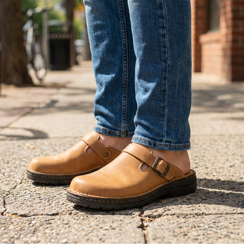 Lucas | Bequeme Herrensandalen für drinnen und draußen