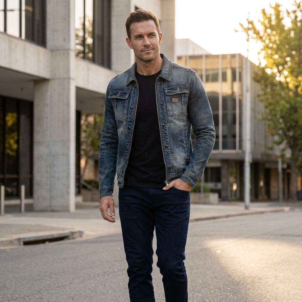 Jasper | Denim Jacket Men with Vintage Style