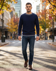 Finn | Striped Detail Men’s Sweater for Casual Outfits
