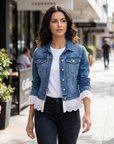 Bec | Patchwork Style Women’s Denim Jacket with Modern Shape