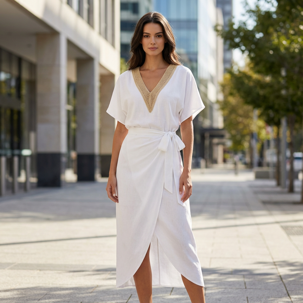 Imogen | Sommercocktail Damenkleid mit elegantem Schwung