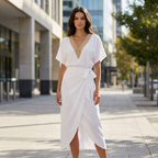 Imogen | Sommercocktail Damenkleid mit elegantem Schwung