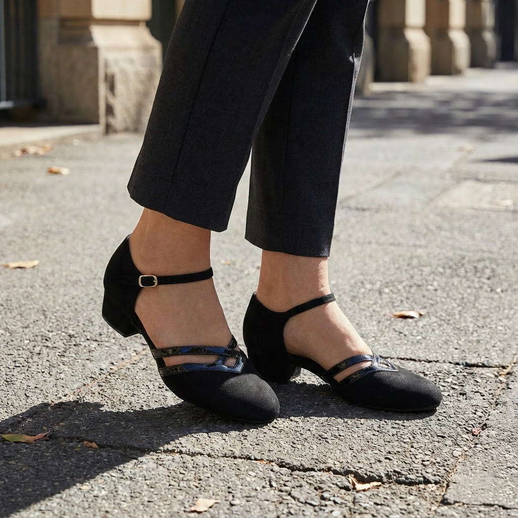 Harper | Von Tanz inspirierte Damenabsätze mit überkreuzten Riemen