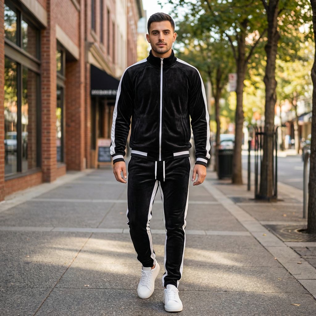 Mitchell | Velvet Comfort Men’s Tracksuit for Elevated Loungewear