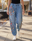 Maddison | Wide Leg Floral Women’s Jeans for Statement Looks