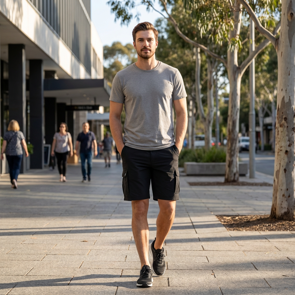 Caleb | Multi-Pocket Utility Men’s Shorts for Daily Use