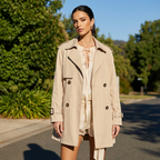 Mila | Black Trench Coat Women with Timeless Style