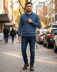 Harrison | Cable Knit Half Zip Men’s Sweater for Modern Comfort