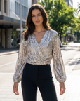 Lark | Sequin Accent Women’s Blouse for Statement Style