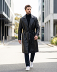 Spencer | Langer Herrenmantel im Trenchcoat-Stil für moderne Kleidung
