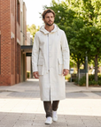 Lachlan | Long Leather Style Men’s Coat for Elevated Wear