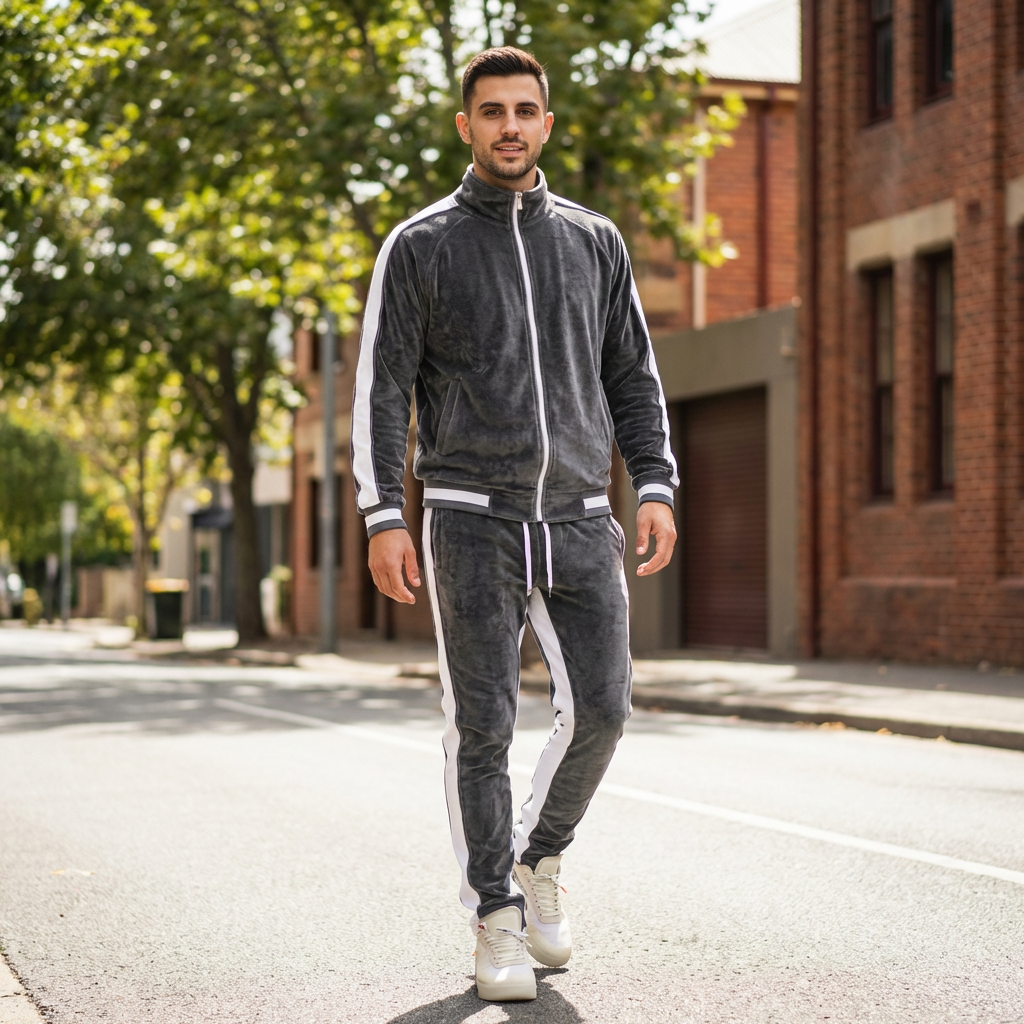 Mitchell | Velvet Comfort Men’s Tracksuit for Elevated Loungewear