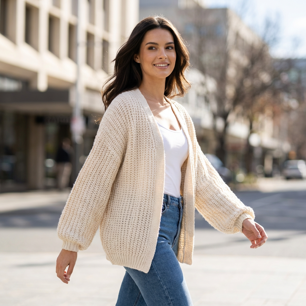 Lucinda | Chunky Knit Women’s Cardigans with Soft Volume