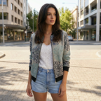 Elvyn | Women’s Bomber Jacket with Bold Print