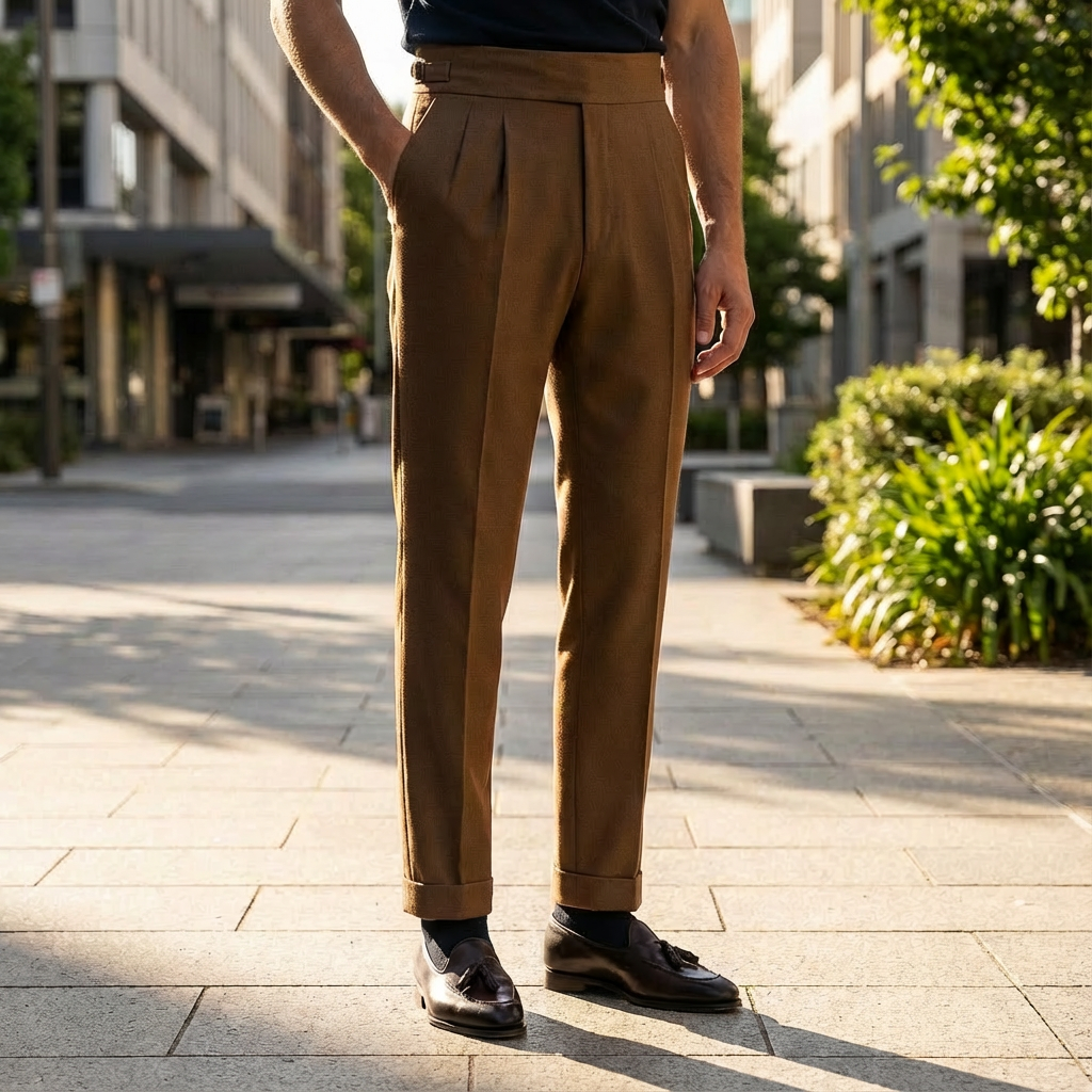 Blake | High-Waisted Pleated Men’s Trouser with Elegant Design