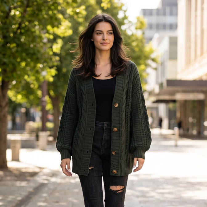 Kendra | Chunky Knit Women’s Cardigans for Cold Days