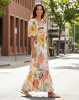 Daphne | Long Sleeve Maxi Dress with Soft Drape
