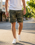 Gareth | Patterned Utility Men’s Shorts for Casual Wear