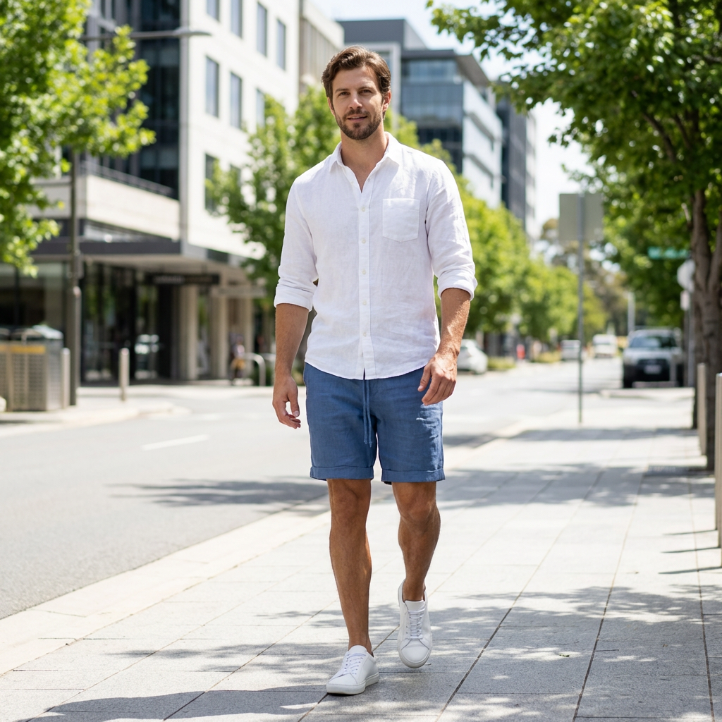 Fraser | Refined Linen Men’s Shorts with Polished Fit