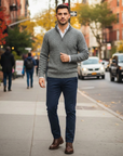 Harrison | Cable Knit Half Zip Men’s Sweater for Modern Comfort