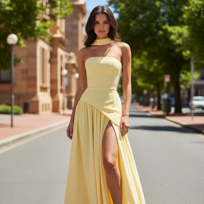 Eliza | Elegantes Maxikleid mit schlichter Anmutung