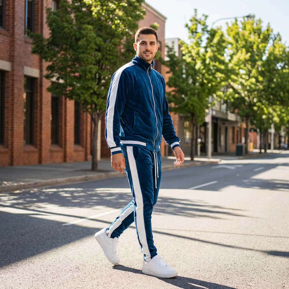 Mitchell | Velvet Comfort Men's Tracksuit for Elevated Loungewear