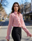 Elowyn | Elegant Long Sleeve Women’s Blouse for Refined Looks