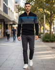Zac | Modern Half Zip Men’s Sweater for Contemporary Wear