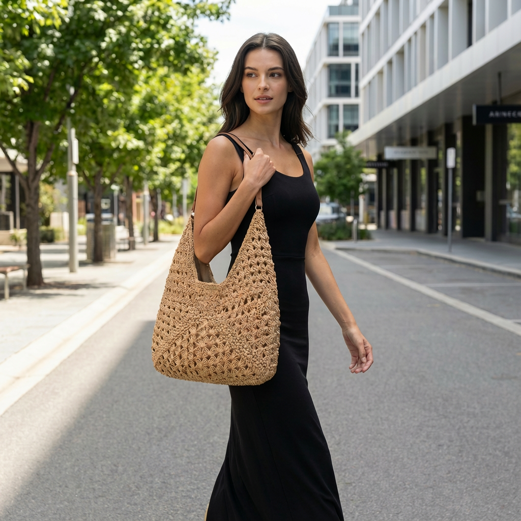 Sophia | Boho Crochet Shoulder Women’s Bag