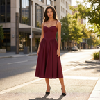 Rhiannon | Damen-Midikleid mit klassischer Form