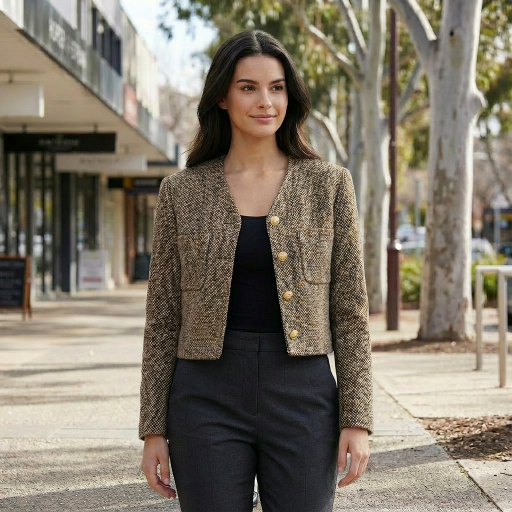 Evie | Kurz geschnittene Damenblazer mit scharfem, maßgeschneidertem Schnitt