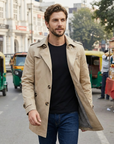 Marcus | Stilvoller Herrenmantel im Trenchcoat-Stil mit klassischem Charme