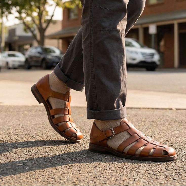 Oliver | Bequeme Herrensandalen für den Sommer mit flexiblem Sitz