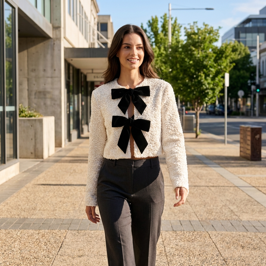 Bianca | Textured Evening Women’s Cardigans with Statement Finish