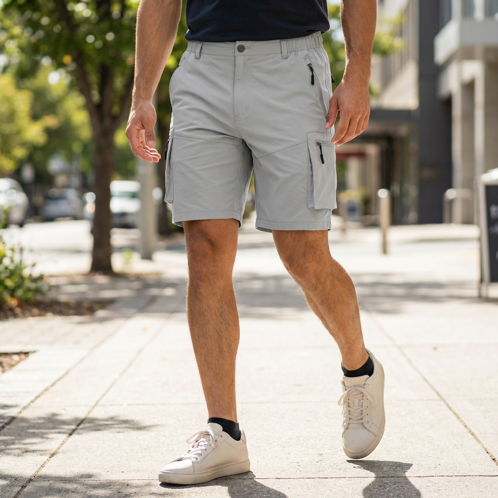Caleb | Multi-Pocket Utility Men’s Shorts for Daily Use