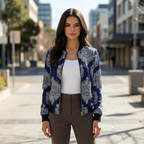 Elvyn | Women’s Bomber Jacket with Bold Print