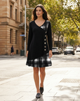 Emerson | Checked Pattern Casual Dresses for Timeless Looks